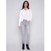 Stretch Denim Jacket - White Stretch Denim Jacket - White