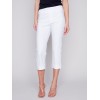 Stretch Pull-On Capri Pants - White Stretch Pull-On Capri Pants - White