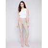 Stretch Pull-On Capri Pants - Greige Stretch Pull-On Capri Pants - Greige