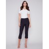 Stretch Pull-On Capri Pants - Navy Stretch Pull-On Capri Pants - Navy
