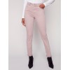 Stretchy Twill Pants with Tulip Hem - Powder Stretchy Twill Pants with Tulip Hem - Powder