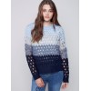 Striped Net Stitch Sweater - Indigo Striped Net Stitch Sweater - Indigo