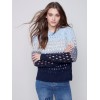 Striped Net Stitch Sweater - Indigo Striped Net Stitch Sweater - Indigo