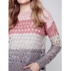 Striped Net Stitch Sweater - Port Striped Net Stitch Sweater - Port