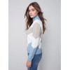 Sweater with Chevron Stripes - Snowflake Sweater with Chevron Stripes - Snowflake