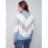 Sweater with Chevron Stripes - Snowflake Sweater with Chevron Stripes - Snowflake