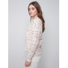 Sweater with Decorative Stitching - Powder Sweater with Decorative Stitching - Powder