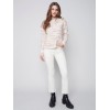 Sweater with Decorative Stitching - Powder Sweater with Decorative Stitching - Powder
