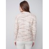 Sweater with Decorative Stitching - Powder Sweater with Decorative Stitching - Powder