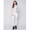 Sweater with Embroidered Hearts - Almond Sweater with Embroidered Hearts - Almond