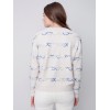 Sweater with Embroidered Hearts - Almond Sweater with Embroidered Hearts - Almond