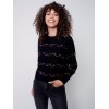 Sweater with Embroidered Hearts - Black Sweater with Embroidered Hearts - Black