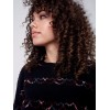 Sweater with Embroidered Hearts - Black Sweater with Embroidered Hearts - Black