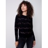 Sweater with Embroidered Hearts - Black Sweater with Embroidered Hearts - Black
