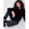 Sweater with Embroidered Hearts - Black Sweater with Embroidered Hearts - Black