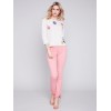 Sweater with Flower Patches - Beige Sweater with Flower Patches - Beige