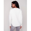 Sweater with Removable Scarf - Ecru Sweater with Removable Scarf - Ecru