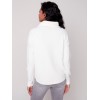 Sweater with Removable Scarf - Ecru Sweater with Removable Scarf - Ecru