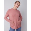 Sweater with Removable Scarf - Cinnamon Sweater with Removable Scarf - Cinnamon
