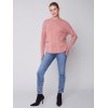 Sweater with Removable Scarf - Cinnamon Sweater with Removable Scarf - Cinnamon