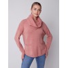 Sweater with Removable Scarf - Cinnamon Sweater with Removable Scarf - Cinnamon