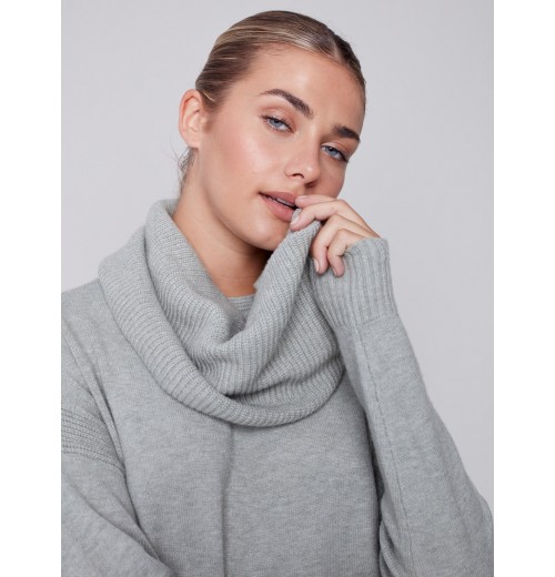 Sweater with Removable Scarf - Spruce Sweater with Removable Scarf - Spruce