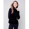 Sweater with Removable Scarf - Black Sweater with Removable Scarf - Black