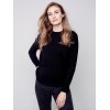 Sweater with Removable Scarf - Black Sweater with Removable Scarf - Black