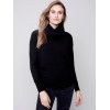 Sweater with Removable Scarf - Black Sweater with Removable Scarf - Black
