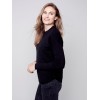 Sweater with Removable Scarf - Black Sweater with Removable Scarf - Black