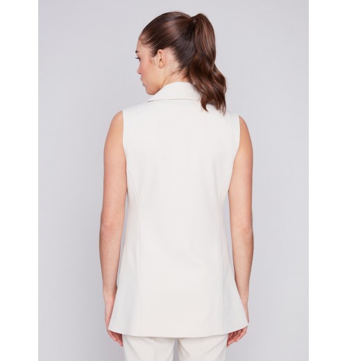 Tailored Blazer Vest - Beige Tailored Blazer Vest - Beige