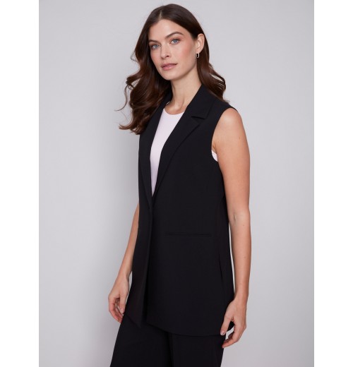 Tailored Blazer Vest - Black Tailored Blazer Vest - Black