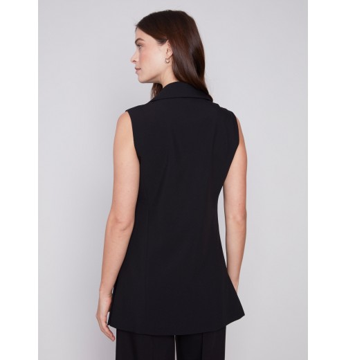 Tailored Blazer Vest - Black Tailored Blazer Vest - Black
