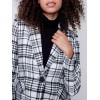 Tailored Plaid Blazer - Black & Cream Tailored Plaid Blazer - Black & Cream