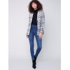 Tailored Plaid Blazer - Black & Cream Tailored Plaid Blazer - Black & Cream