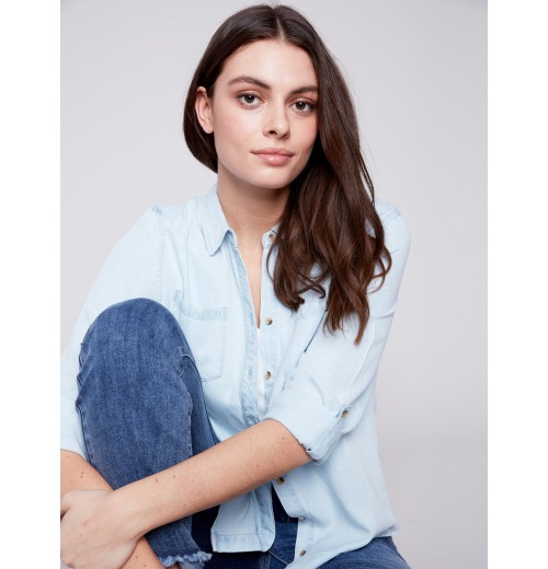 Tencel Button-Down Shirt - Denim Tencel Button-Down Shirt - Denim