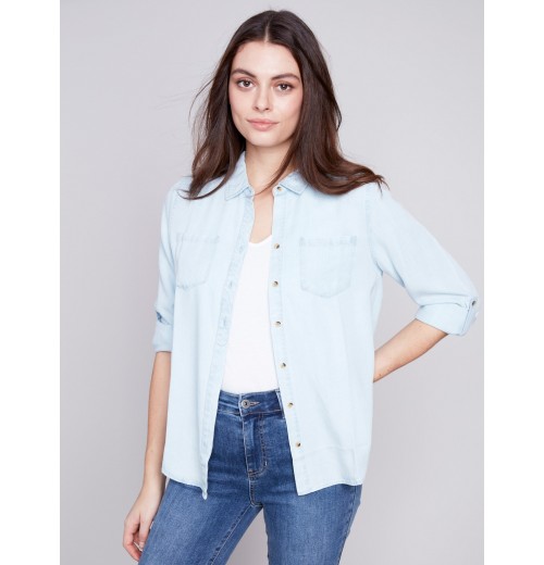 Tencel Button-Down Shirt - Denim Tencel Button-Down Shirt - Denim