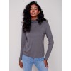 Tencel Turtleneck Top - Charcoal Tencel Turtleneck Top - Charcoal