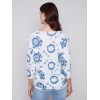 Tie Dye V-Neck Knit Top - Indigo Tie Dye V-Neck Knit Top - Indigo