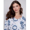 Tie Dye V-Neck Knit Top - Indigo Tie Dye V-Neck Knit Top - Indigo