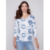 Tie Dye V-Neck Knit Top - Indigo Tie Dye V-Neck Knit Top - Indigo