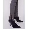 Twill Jeans with Eyelet Hem Detail - Dark Emerald Twill Jeans with Eyelet Hem Detail - Dark Emerald