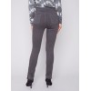 Twill Jeans with Eyelet Hem Detail - Dark Emerald Twill Jeans with Eyelet Hem Detail - Dark Emerald