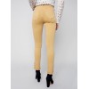 Twill Jeans with Eyelet Hem Detail - Gold Twill Jeans with Eyelet Hem Detail - Gold