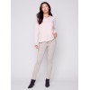 Twill Pants with Zipper Pocket Detail - Almond Twill Pants with Zipper Pocket Detail - Almond
