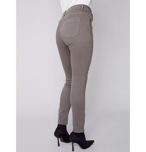 Twill Pants with Zipper Pocket Detail - Spruce Twill Pants with Zipper Pocket Detail - Spruce