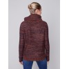 Two-Toned Cable Knit Cowl Neck Sweater - Cinnamon Two-Toned Cable Knit Cowl Neck Sweater - Cinnamon