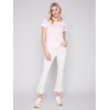 V-Neck Linen T-Shirt - Lotus V-Neck Linen T-Shirt - Lotus