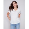 V-Neck Linen T-Shirt - Natural V-Neck Linen T-Shirt - Natural