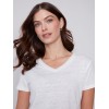 V-Neck Linen T-Shirt - Natural V-Neck Linen T-Shirt - Natural